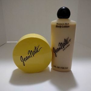 New Vtg JEAN NATE Silkening  Bath Body Powder 2 oz. Sealed Include puff & Lotion